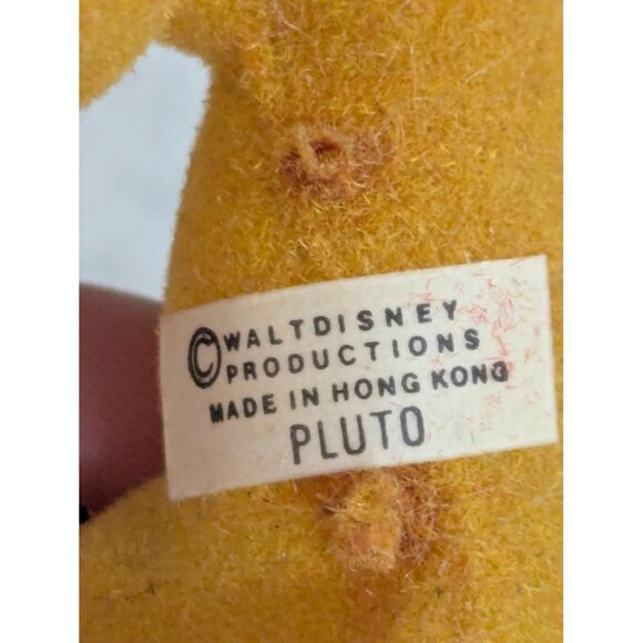 Vintage Flocked Winnie the Pooh and Pluto - Picture 4 of 8